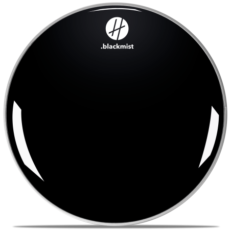 Peau de batterie HEATS - BLACKMIST noir brillant - Tom 16"