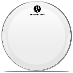 Peau de batterie HEATS - BRICKWALL.SERIE transparente - Tom 12"