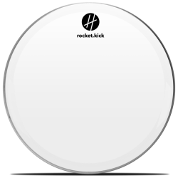 Peau de batterie HEATS - ROCKET.KICK transparente - Grosse Caisse 22"