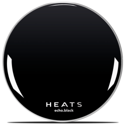 Peau de batterie HEATS - ECHO.BLACK noir - Grosse Caisse 18"