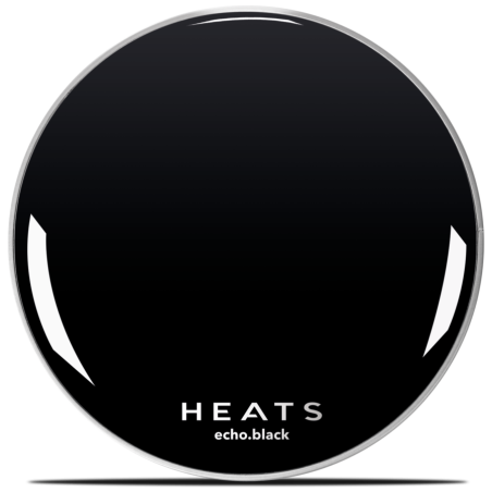 Peau de batterie HEATS - ECHO.BLACK noir - Grosse Caisse 18"