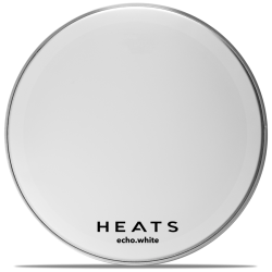 Peau de batterie HEATS - ECHO.WHITE sablée - Grosse Caisse 22"