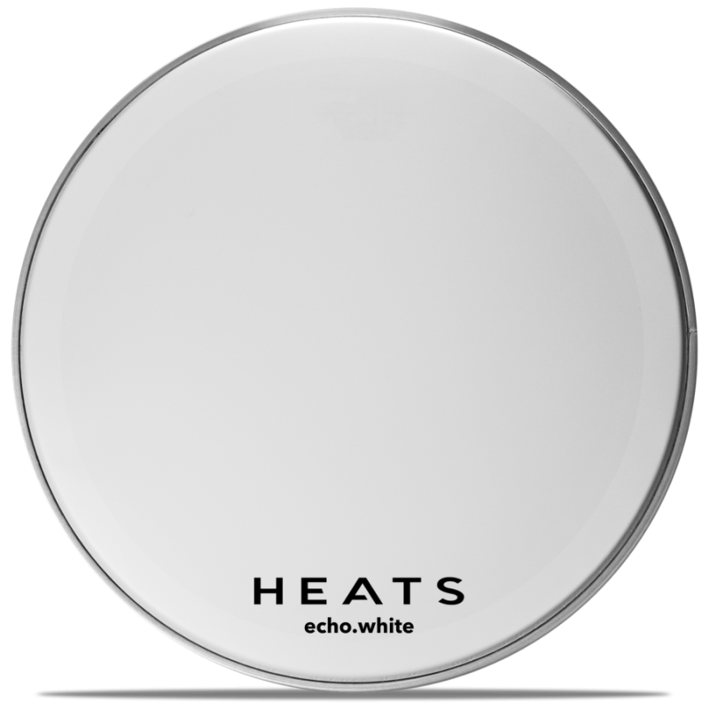 Peau de batterie HEATS - ECHO.WHITE sablée - Grosse Caisse 24"