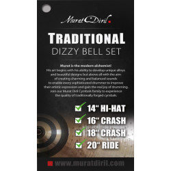 Cymbale Murat Diril - SET - TRADIONAL DIZZY SET BELL (4 cymbales)