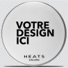 Peau de batterie HEATS - peau custom echo.white/.black - Grosse Caisse