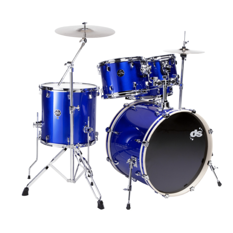 DS Drum - DSX SERIES - 22"10"12"16"+C.C 14"x5,5" - Blue Sparkle