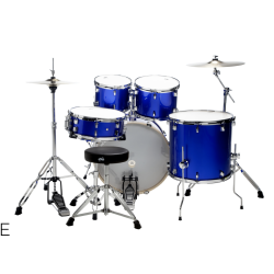 DS Drum - DSX SERIES - 20"10"12"14"+C.C 14"x5,5" - Blue Sparkle