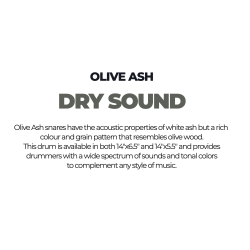 Caisse claire Mother Nature - DS DRUM : 14"x6,5" - Olive Ash