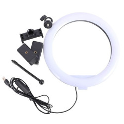 RECORD - Lampe Led circulaire + pied + support telephone LED-15