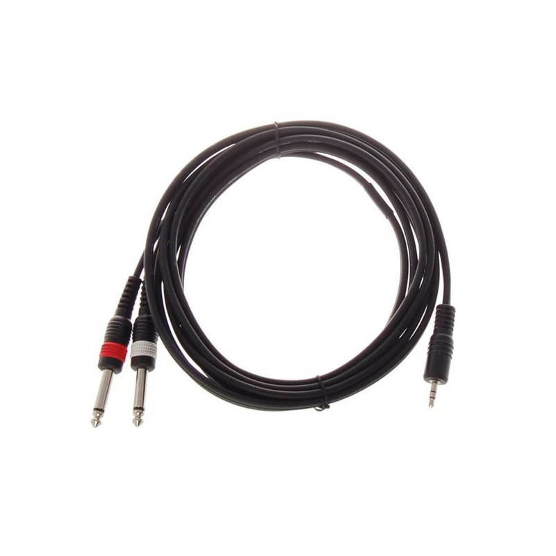 HiEnd - Câble 2 x jack mono vers mini jack stéréo (3 mètres)