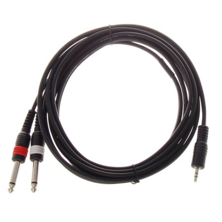 HiEnd - Câble 2 x jack mono vers mini jack stéréo (3 mètres)