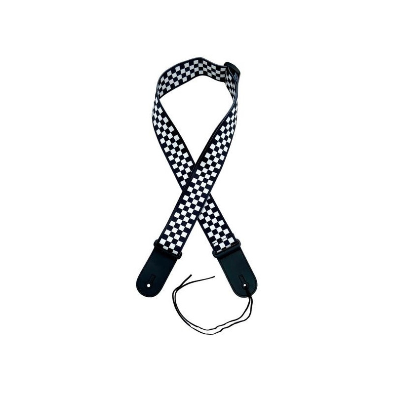 Shelter - Sangle pour guitare et basse motif "damier" - SH-STRAP-202