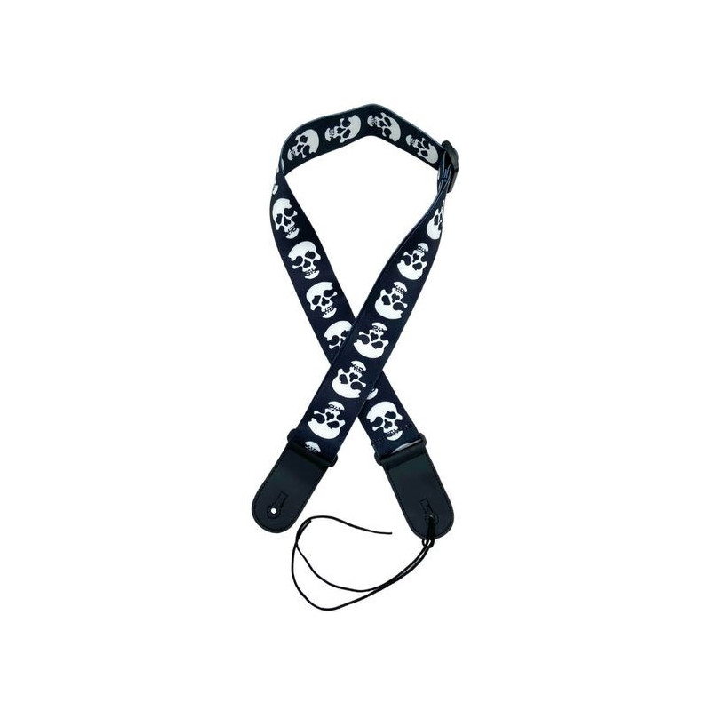 Shelter - Sangle pour guitare et basse motif tête de mort - SH-STRAP-201
