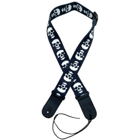 Shelter - Sangle pour guitare et basse motif tête de mort - SH-STRAP-201