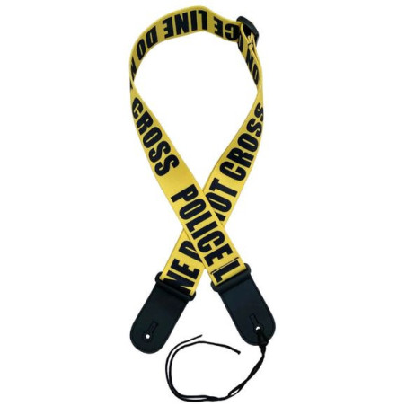 Shelter - Sangle pour guitare et basse motif "ligne de police" - SH-STRAP-203