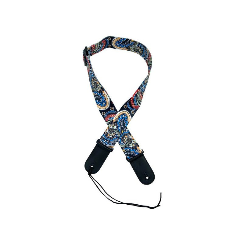 Shelter - Sangle pour guitare et basse motif "serpent coloré" - SH-STRAP-204