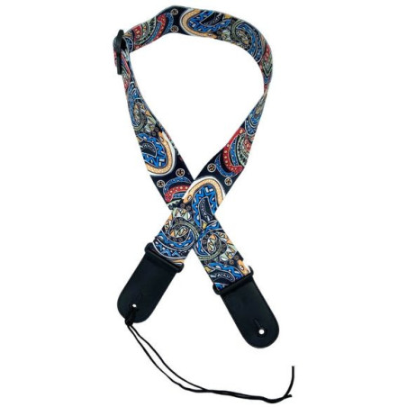 Shelter - Sangle pour guitare et basse motif "serpent coloré" - SH-STRAP-204