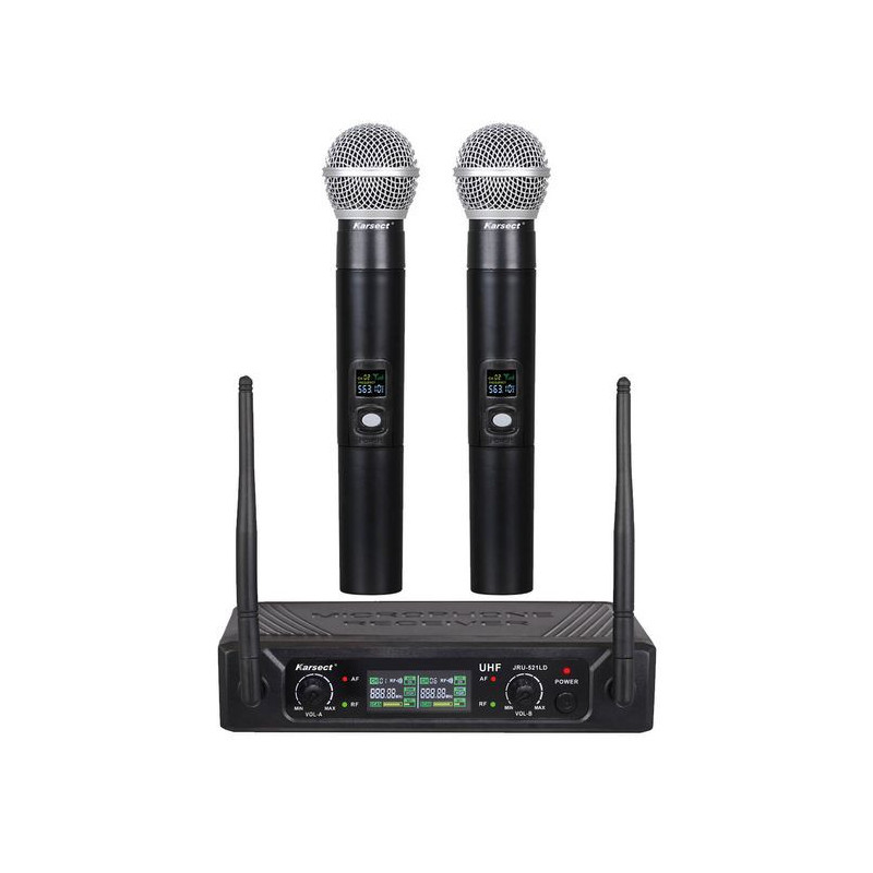 Karsect - 2 microphones à main sans fil - JRU-521LD/HT-527C