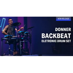 Donner - BackBeat batterie électronique - kit 8 pièces + Led