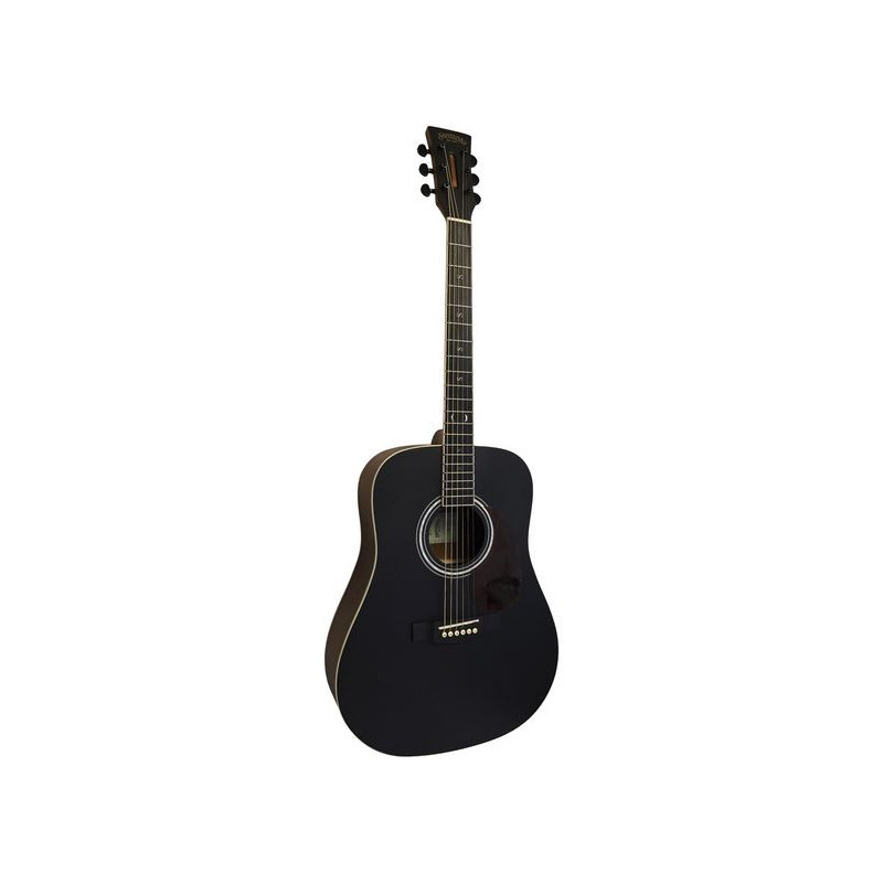 SANTANA - Guitare acoustique (noire satinée) - SAN-PL-D11-BK