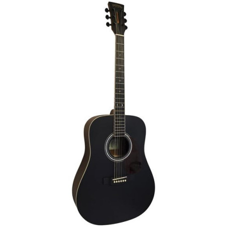 SANTANA - Guitare acoustique (noire satinée) - SAN-PL-D11-BK