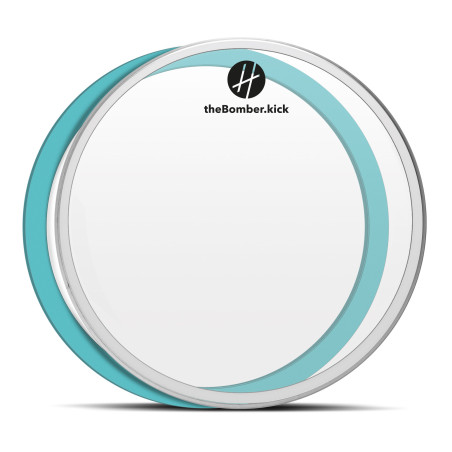 Peau de batterie HEATS - theBOMBER.KICK transparente - Grosse Caisse 22"