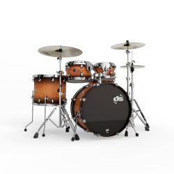 GROOVE MASTER - Club kit : 20" 10" 12" 14" + CC 14" - Amber burst (Satin)