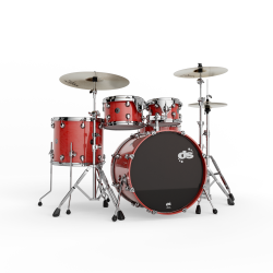 GROOVE MASTER - Club kit : 20" 10" 12" 14" + CC 14" - Spicy Red (Lacquer)