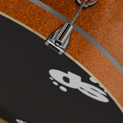 GROOVE MASTER - Studio kit : 22" 10" 12" 16" + CC 14" - Orange Sparkle