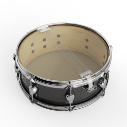 GROOVE MASTER - Caisse claire 14x5,5" (Bouleau) - Black Galaxy (Rodoïd)