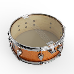 GROOVE MASTER - Caisse claire 14x5,5" (Bouleau) - Orange Galaxy (Rodoïd)